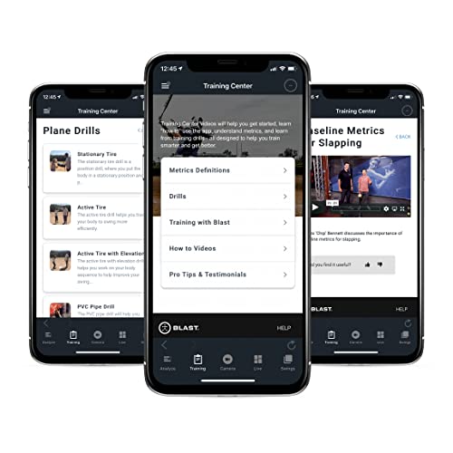 Blast Softball - Swing Analyzer (Sensor) Advanced Player Development For Every Level, Analyzes Swings, Tracks Metrics, Video Capture Creates Highlights, 3D Swing Tracer, App Enabled, Real Time Results #TOP6