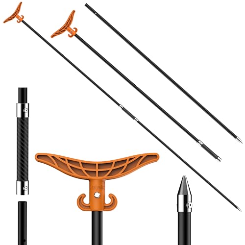 itayak 8.63'/12.3' Shallow Water Anchor Pole, Island Anchor with T-Handle, 2 Piece High Strength...