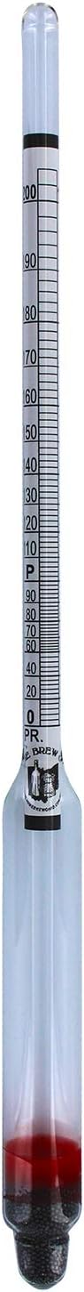 Hydrometer - Alcohol, 0-200 Proof and Tralle