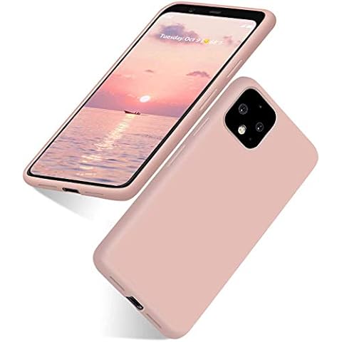abitku Google Pixel 4 Case, Google Pixel 4 Silicone Slim Gel Rubber Phone Case Soft Microfiber Cloth Lining Cushion Compatible for Google Pixel 4 5.5 inch (2019) (Pink Sand) Cover