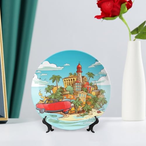 Plato decorativo de porcelana Bone China de 7 pulgadas miniatura 6