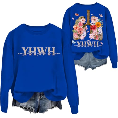 YHWH Lungs Sweatshirt Yahweh Shirt Floral Christian Sweatshirt