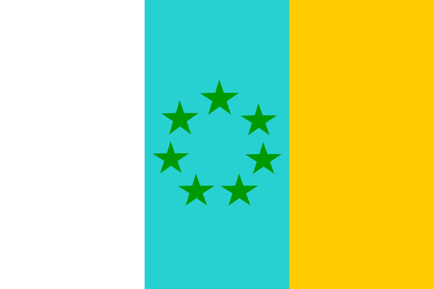 Drapeau XL Siete Estrellas Verdes pour décoration salon et grand mât