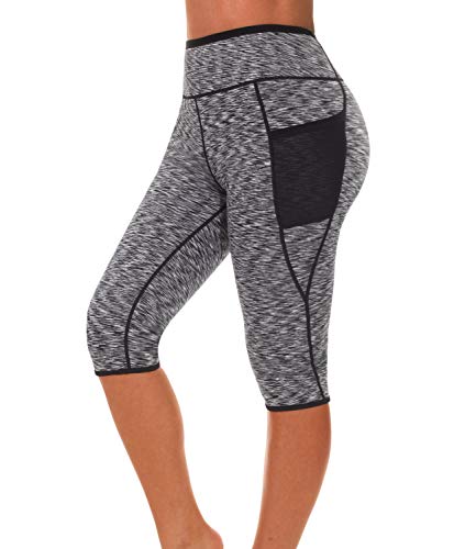SEXYWG Women's Neoprene Sauna Slimming Pants Gym Workout Hot Thermo Sweat Sauna Capris