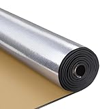 【車内温度対策の決定版】断熱シート デットニング、断熱材10mm 難燃性試験済み 車用耐熱防音シート、遮熱遮音、断熱マット : エンジンルーム・天井・ドア・ボンネット・超厚手自動車用断熱フォーム アルミ採用 強力粘着 (1ｍ×3m×厚さ10ｍｍ)