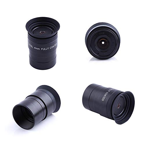 Telescopio Ocular de 4 mm Totalmente Recubierto HD 1,25 Pulgadas 4 mm Ocular Plossl Lente Ocular para Accesorio de Telescopio