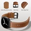 Dirrelo Banda de Cuero de Grano Pleno para Galaxy Watch 8/9 40/44mm y Classic 46mm | Correa de Reemplazo de Cuero de Grano Superior Suave y Transpirable para Samsung Galaxy Watch 9/8/8 Classic Mujeres Hombres 8