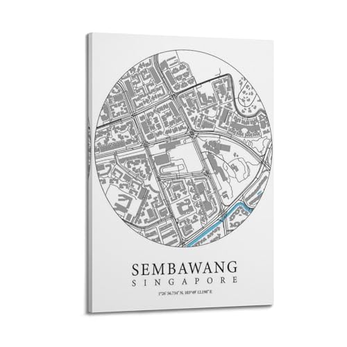 Poster de monument circulaire de Sembawang pour salon moderne 20x30