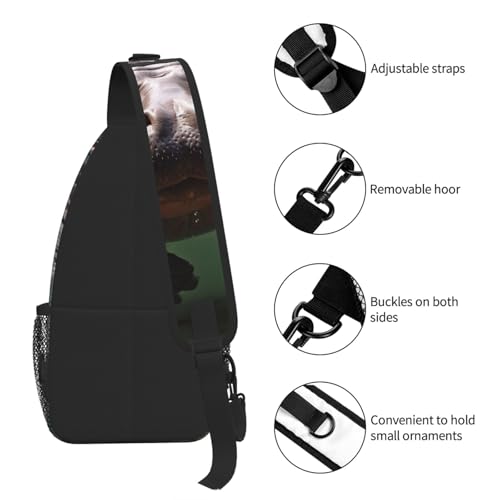 Bolso cruzado negro para hombro y pecho unisex para viaje miniatura 6