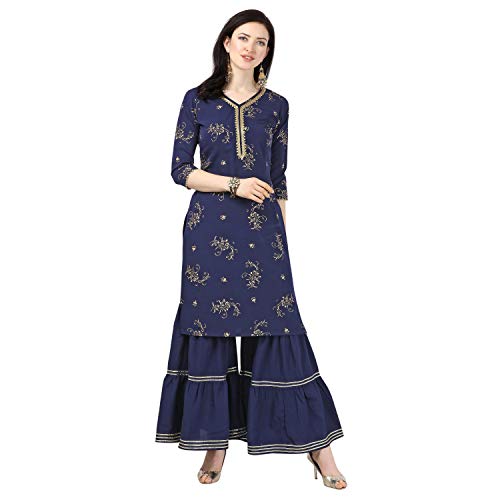 Image of NAINVISH Women KURTA WITH SARARA