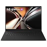 LG gram Pro 16-inch Thin and Lightweight Dual AI Touchscreen Laptop Computer, Windows 11 Home, Copilot+ PC, Intel Core Ultra 7 355, 16GB RAM, 1TB SSD, Obsidian Black