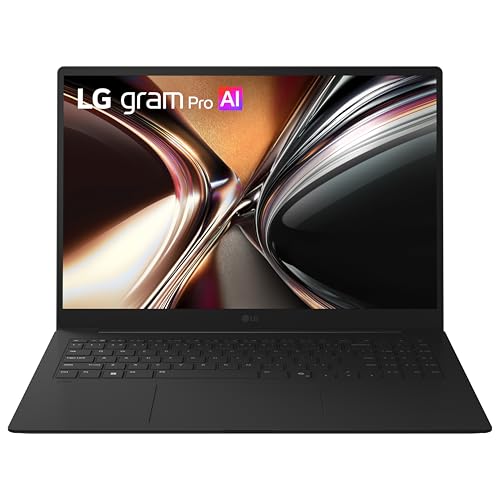 LG gram Pro 16-inch Thin and Lightweight Dual AI Touchscreen Laptop Computer, Windows 11 Home, Copilot+ PC, Intel Core Ultra 7 355, 16GB RAM, 1TB SSD, Obsidian Black