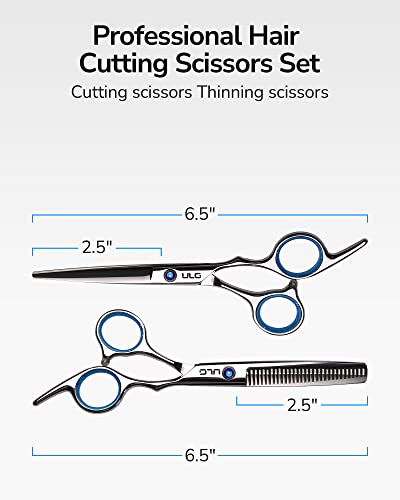 Hair Cutting Scissors Thinning Shears Kit Ulg Professional Barber Hairdressing Texturizing Salon Razor Edge Scissor Japanese Stainless Steel 6.5 Inch #TOP2