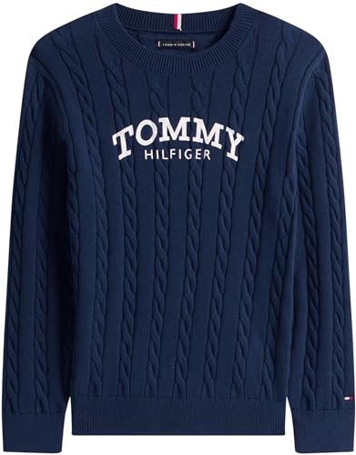 Pull Tommy Hilfiger Garçon évite le froid avec la maille Graphic Cable CN - 7
