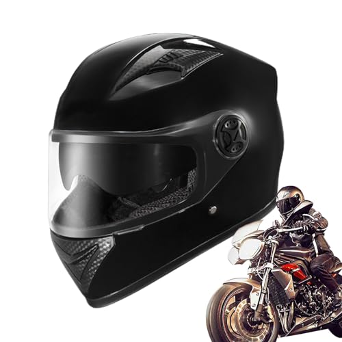 Casco integral de moto ligeros cascos de moto modernos con doble visera, antivaho, cálido y ligero, casco de bicicleta de carretera para motos de crucero