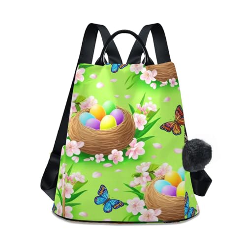 Sac à dos pour femme à motif œufs colorés idéal pour les sorties printanières