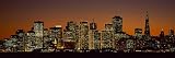 Walls 360 Peel & Stick City Skyline Wall Murals Skyscrapers Lit Up at Night San Francisco (84 in x 2