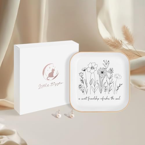 Mothers Day Gifts - A Sweet Friendship Refreshes The Soul - JewelryTray, Friendship Gifts for Women, Bible Verse Jewelry Dish, Christian Gifts Jewelry Dish, Best Friend Birthday Gifts for Women - Thumbnail 7