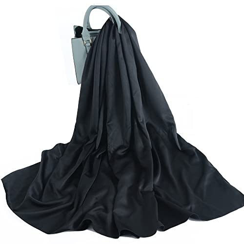 KOOYOL Soie Foulard Echarpe Femmes Soie Chale Écharpe Bandana Long Carré Satiné Foulards Tête Écharpes Enveloppes Châle Cover
