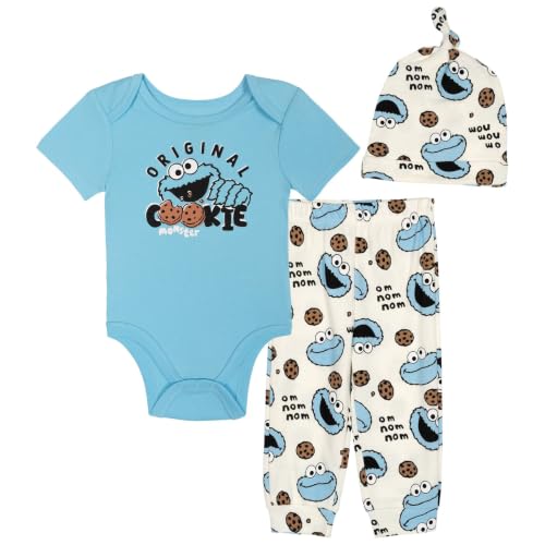 Sesame Street Baby Boy or Girl Cookie Monster Blue 0-3 Months