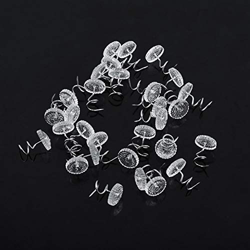 Twist Pins, Clear Heads Polster Twist Pins Bett Rock Schrauben Halter für Couch Chair Autosofa Dachhimmel Reparatur(50 Stück)