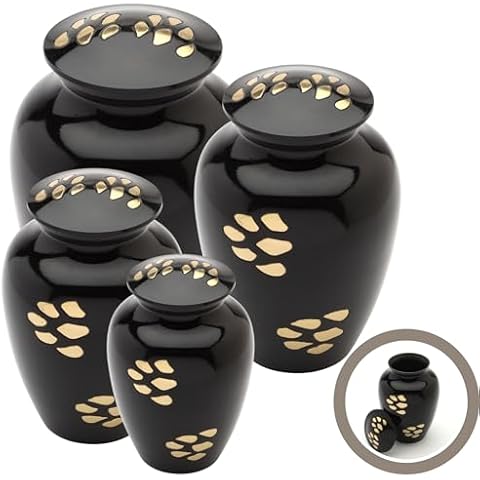 URNS UK Bedford Black Cremation Ashes Pet Urn Range Cover