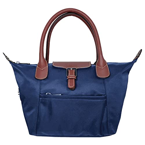 SAC CABAS EN NYLON GARNI CROUTE DE CUIR Cover