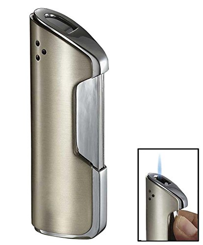 Visol Pulsante Satin Nickel Wind-Resistant Torch Flame Lighter
