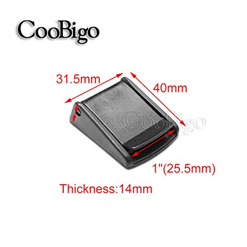 5Pcs 1" (25.5Mm) Webbing Cam Buckles Plastic Black Toggle Clip Backpack Straps Flc011-A3 #TOP1