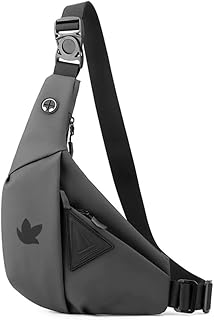 KUNFAIT Waterproof Unisex Crossbody Fanny Pack Waist Bag for Men Women Boomerang Style Sling Bags Side Shoulder Chest Ant...