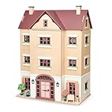 Tender Leaf Toys Fantail Hall – Giant Four Story Wooden Doll House – Magnificent Multi Level Playhouse – Develops Role Play and Imaginative Skills – Ages 3+ Years