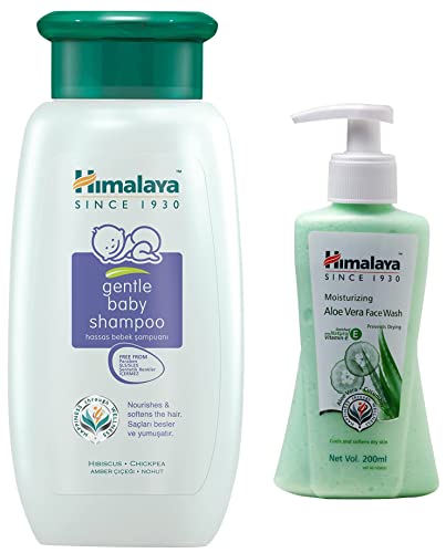 Image of Himalaya Baby Shampoo (400 ml) & Himalaya Moisturizing Aloe Vera Face Wash, 200ml