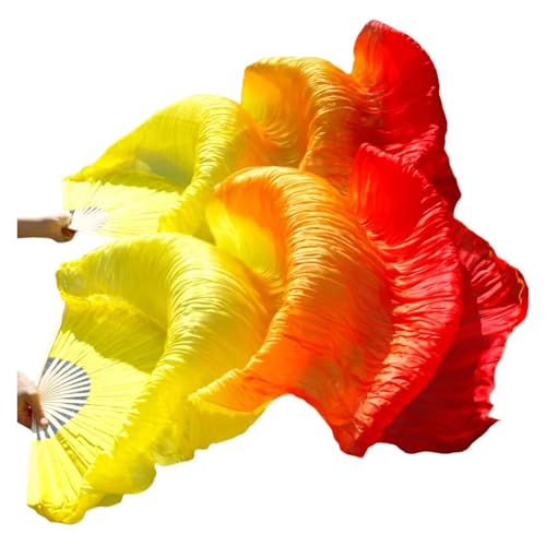 Abanico de seda degradadas para danza del vientre multicolor S-XXL 3