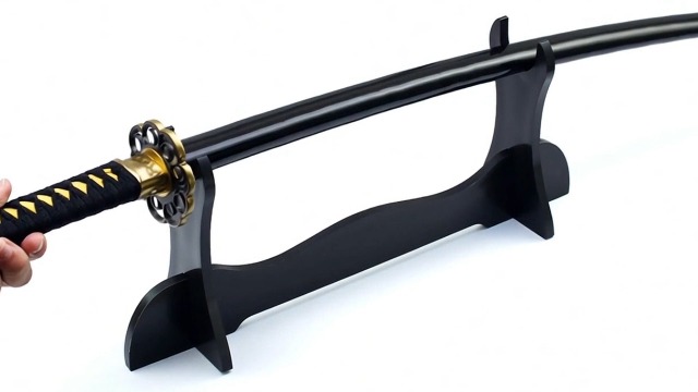 Supporto per spada da samurai in legno a 2 strati Katana