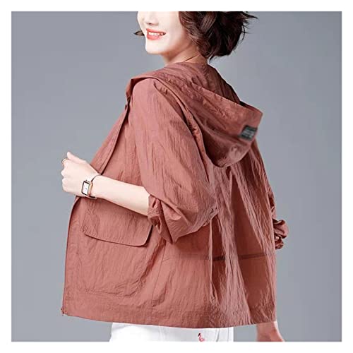 Manteau d'été grande taille femme coupe-vent avec manches longues confort