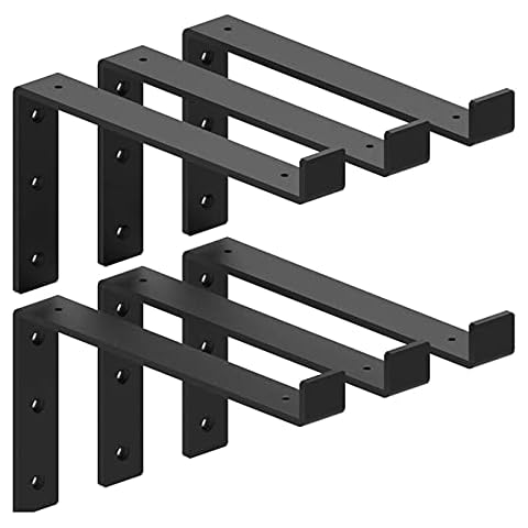 Industrial Forged Steel Shelf Brackets, 6 Pack Cover