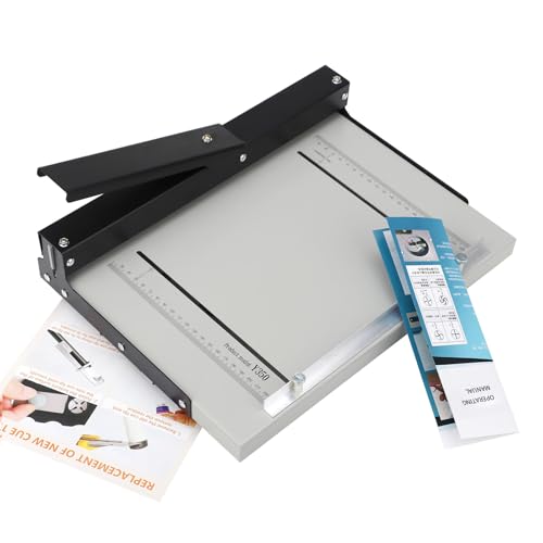 Manual Paper Creaser 13.78Inch Creasing Machine with Extended Positioning Block Paper Folder Folding Machine for Paper Book Covers Cardstock Brochures Invitations