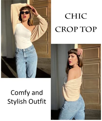 HOTOUCH Women's Cardigan Shrugs Long Batwing Sleeve Knitted Cropped Bolero Open Front Casual Elegant Cardigans for Dresses2