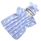 Tamaño: 63 * 135 cm Recién nacido Swaddle Saco de dormir para bebé unisex Gasa de edredón recién nacido con gorro sin capa de edredón fluorescente 0-1 años de edad Linda manta de envoltura de carro