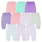 Hakochia Baby Pants for Boys & Girls: 100% Cotton, Soft, Comfy, Ample Diaper Room Pink