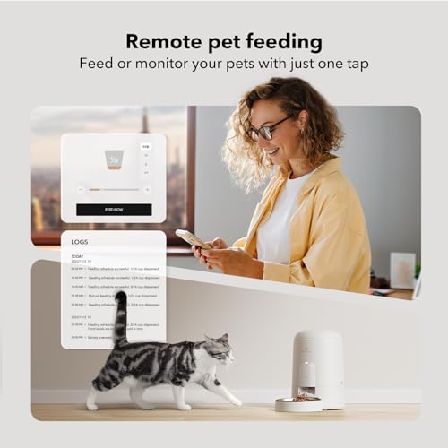 PETLIBRO Automatic Cat Feeder, WiFi Automatic Cat Food Dispenser Rechargeable Battery-Operated with 30-Day Life, AIR Pet Feeder for Cat & Dog, Timed Cat Feeder 1-6 Meals Control, 2L Auto Cat Feeder - Image 5