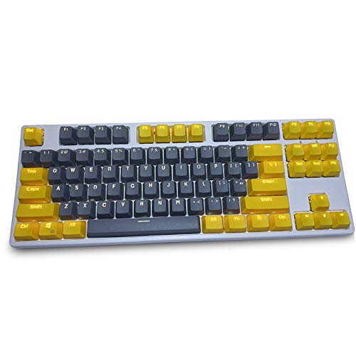Keycaps 87 tasti PBT Copritasti Tastiera meccanica Doppio retroilluminato Parola trasparente da gioco per layout USA per Cherry MX vendi solo copritasti