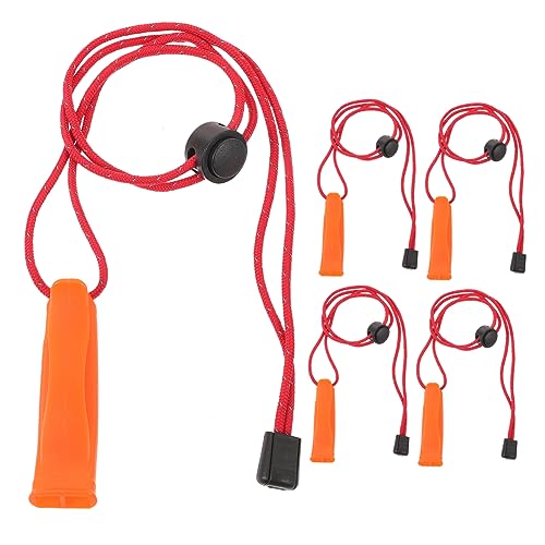 Set de 5 silbatos de árbitro de plástico portátiles miniatura 1