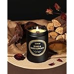 AOOVOO Scented Candles for Men - Large Mahogany & Teakwood Candles for Home Scented | Crackling Wood Wick Soy Candle | Strong Fragranced Masculine Black Candle Gift for Women & Men, 22oz - Image 2