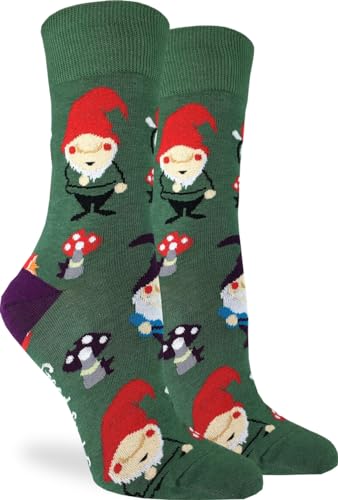 Good Luck Sock Womens Lawn Gnomes Socks Adult Shoe Size 5-9