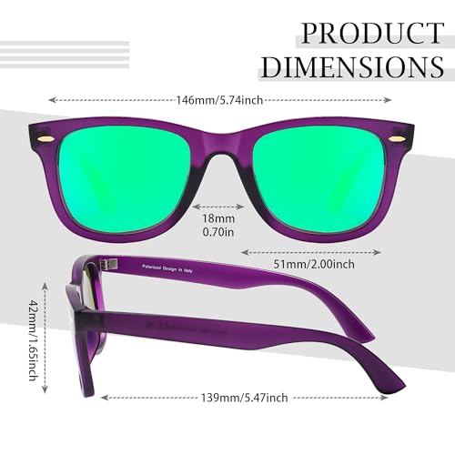 Image of SIPHEW Polarized Sunglasses for Women & Men - UV400 Mirrored Eyewear | Designer Unisex Fashion Sun Glasses w /Medium Fit,Suitable for Any Face Shape,Beach,Everyday Wear