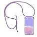 Produktbild Handykette Hülle kompatibel mit Xiaomi Poco M3, Handyhülle Handy Necklace Hülle mit Band Schutzhülle Kordel zum Umhängen Transparent Weich TPU Silikon Tasche, Unicorn Lila