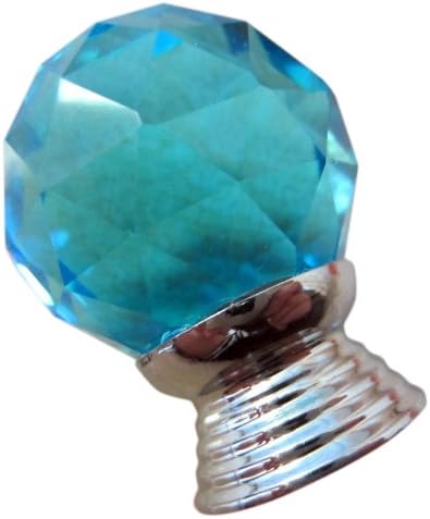 Tangpan 30mm Diamond K9 Crystal Glass Door Handle Cabinet Knobs Color Amber Pack of 10