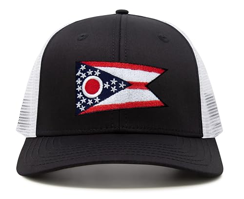 Image of International Tie State Hat for Men and Women, Adjustable Snapback Trucker Baseball Cap with Embroidered Patch