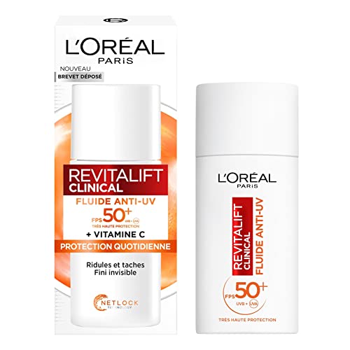 L'Oréal Paris Revitalift Clinical Fluide Anti-UV FPS 50+ Vitamine C – 50 ml